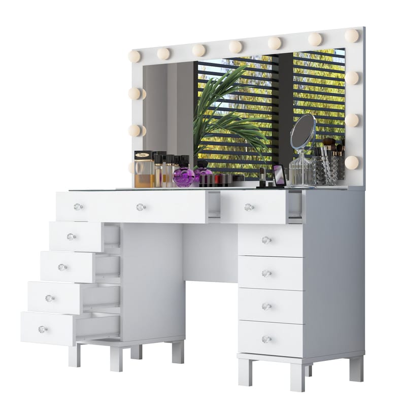 Mardal Sminkbord 120x73,6x40 cm - Vit - Möbler - Bord