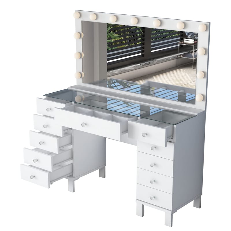 Mardal Sminkbord 120x73,6x40 cm - Vit - Möbler - Bord
