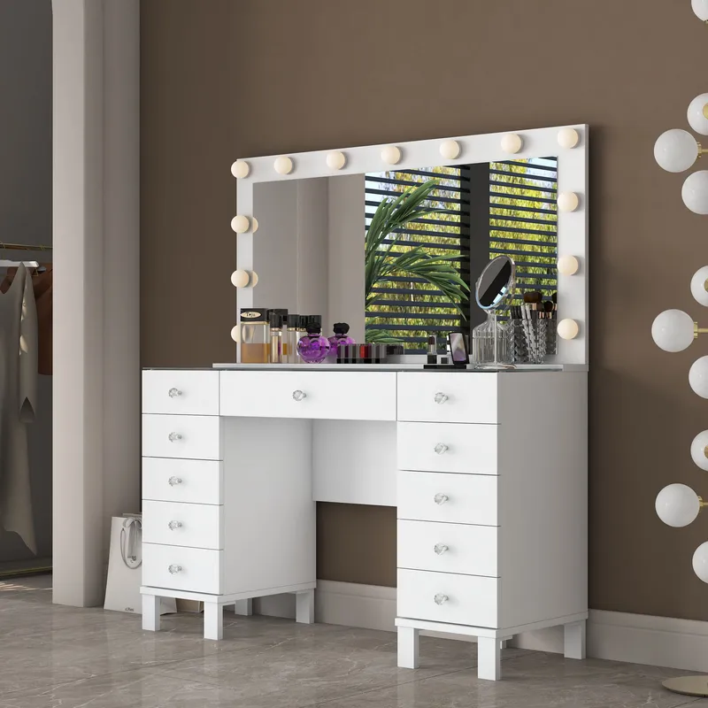 Mardal Sminkbord 120x73,6x40 cm - Vit - Möbler - Bord