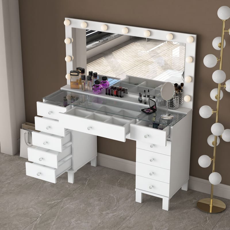 Mardal Sminkbord 120x73,6x40 cm - Vit - Möbler - Bord