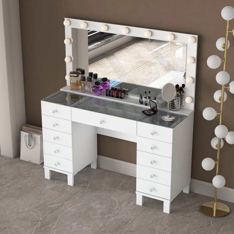 Mardal Sminkbord 120x73,6x40 cm - Vit - Möbler - Bord