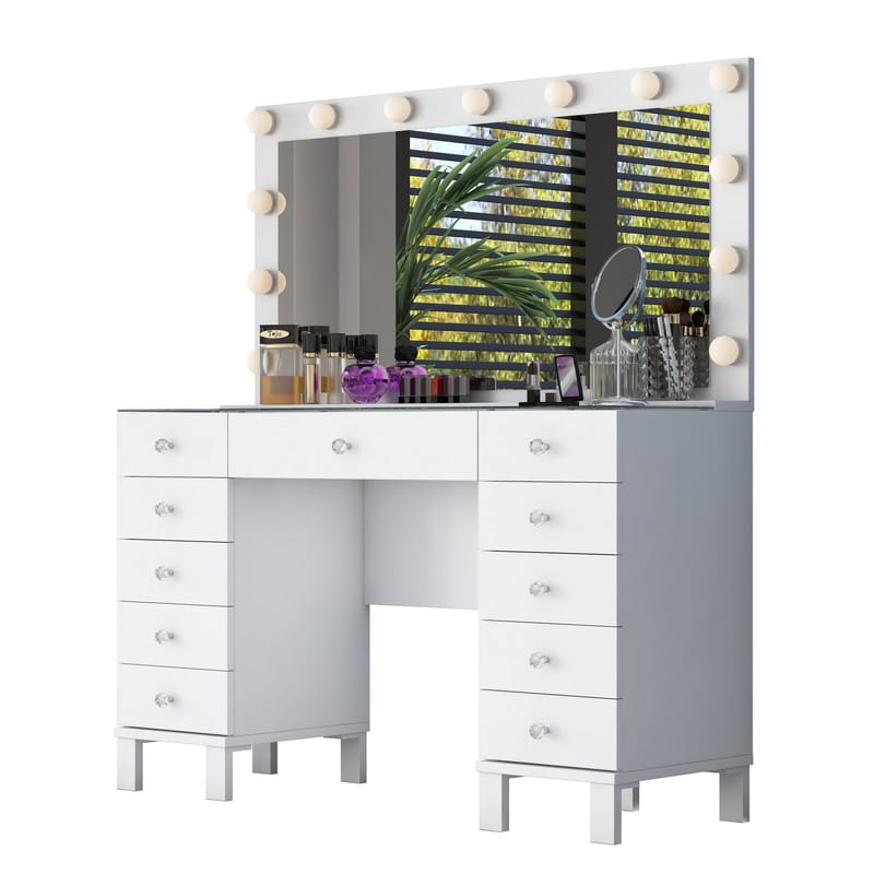 Mardal Sminkbord 120x73,6x40 cm - Vit - Möbler - Bord