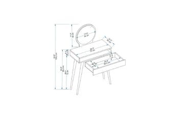 Markas Sminkbord 72 cm - Brun - Möbler - Bord