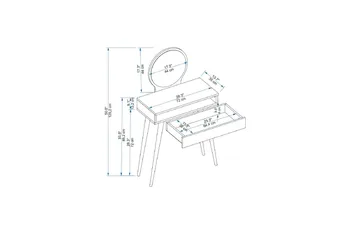 Markas Sminkbord 72 cm - Vit - Möbler - Bord