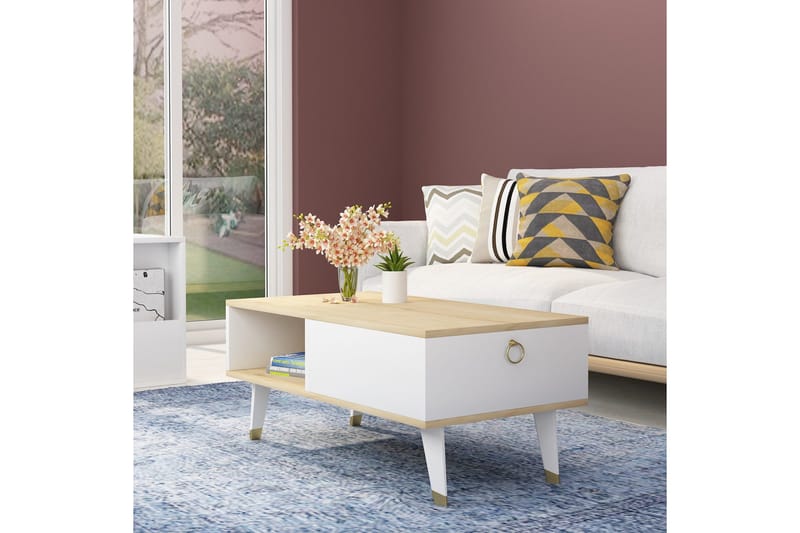 Marteby Soffbord 90x42,4x90 cm - Blå - Möbler - Bord