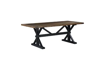 Matbord Bloomington Lyon Premium Förlängningsbart 200 cm Natur, Black
