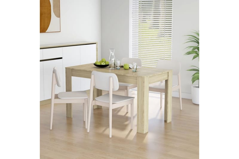 Matbord sonoma-ek 140x74,5x76 cm spånskiva - Brun - Möbler - Bord