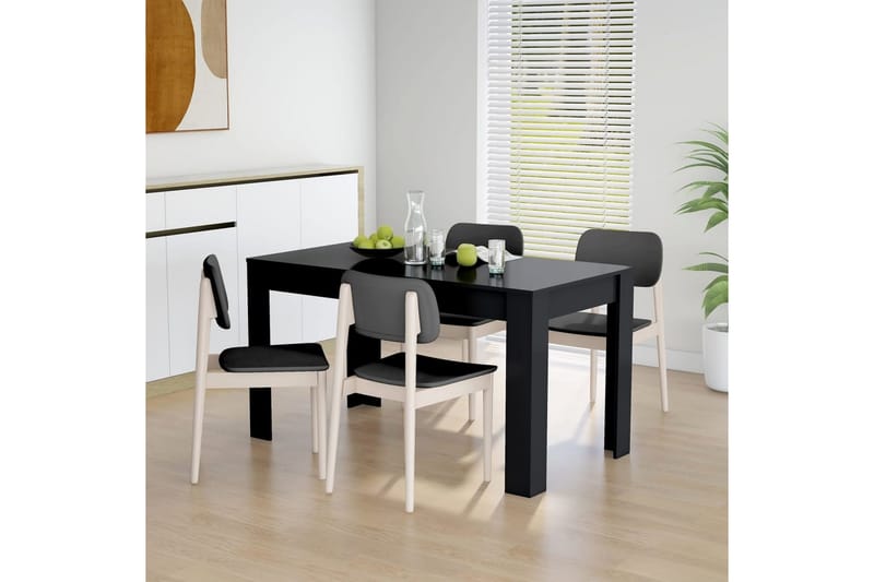 Matbord svart 140x74,5x76 cm spånskiva - Svart - Möbler - Bord