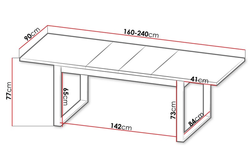 Matbord - Svart|Ek - Möbler - Bord