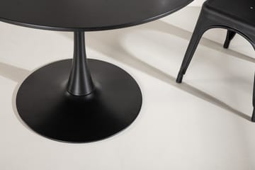 Matbord Venture Home Glade Matbord 100x74 cm Runt Black - Möbler - Bord