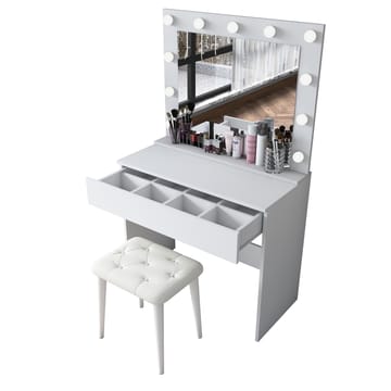 Matlerd Sminkbord 90x76,8x45 cm - Vit - Möbler - Bord