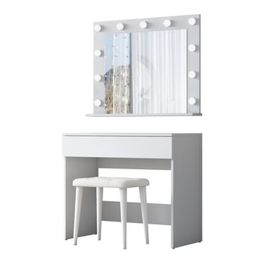 Matlerd Sminkbord 90x76,8x45 cm - Vit - Möbler - Bord