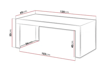 Milias Soffbord 120 cm - Natur/Svart - Möbler - Bord