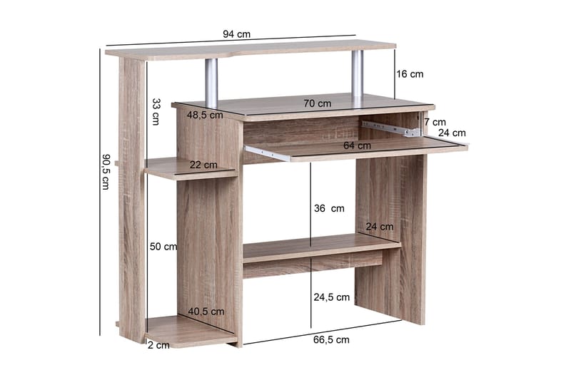MILLGATE Skrivbord 94 cm Brun - Trä/natur - Möbler - Bord