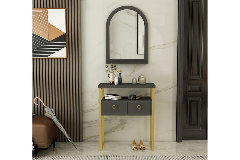 Mipa Sminkbord 75 cm Antracit/Guld - Möbler - Bord