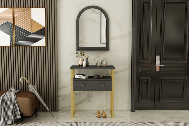 Mipa Sminkbord 75 cm Antracit/Guld - Möbler - Bord