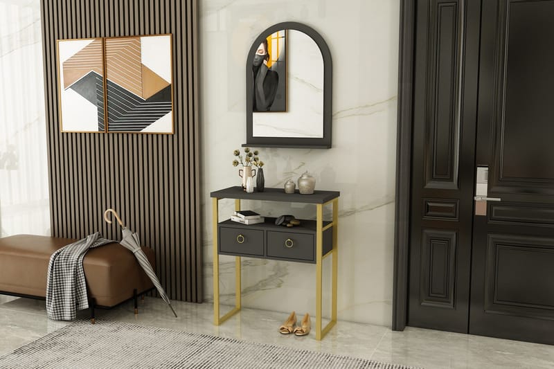 Mipa Sminkbord 75 cm Antracit/Guld - Möbler - Bord