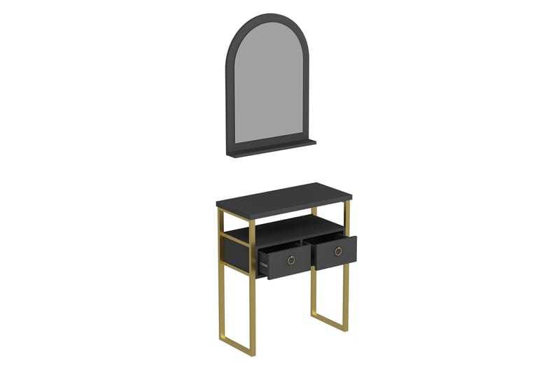 Mipa Sminkbord 75 cm Antracit/Guld - Möbler - Bord