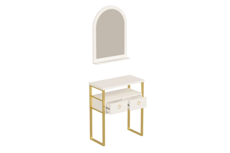 Mipa Sminkbord 75 cm Vit/Guld - Möbler - Bord