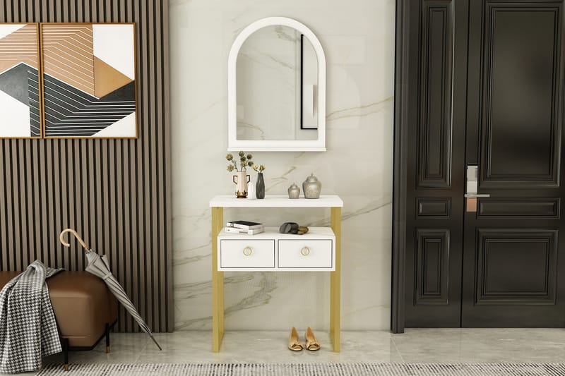 Mipa Sminkbord 75 cm Vit/Guld - Möbler - Bord