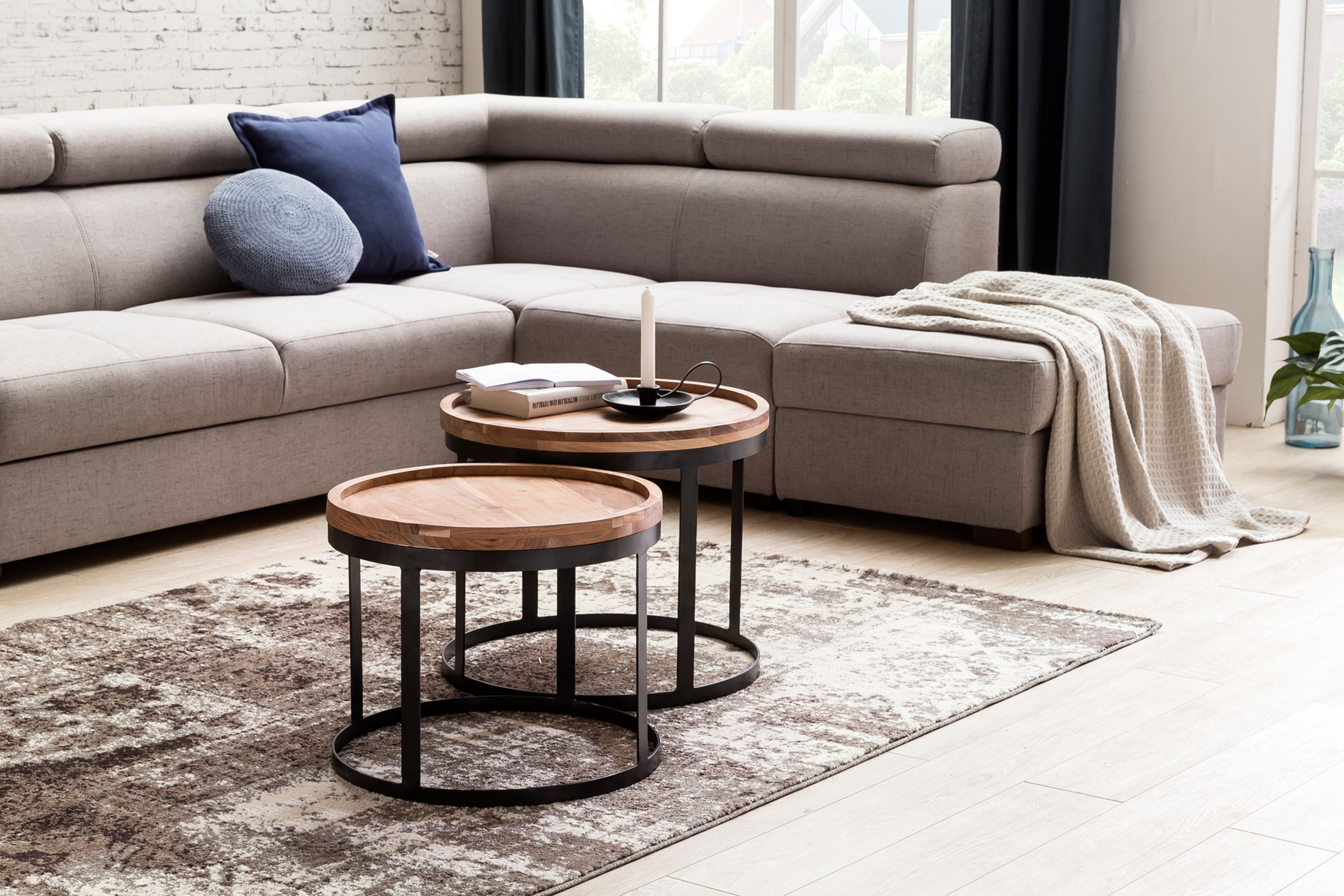 miroslav satsbord 2-pack brun -