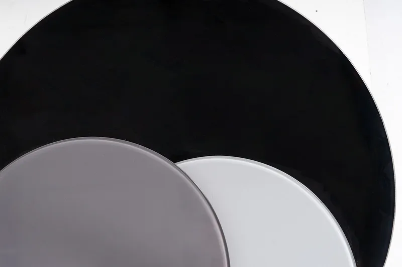 Misovarda Satsbord 80 cm Runt 3 Bord - Glas/Grå/Svart - Möbler - Bord