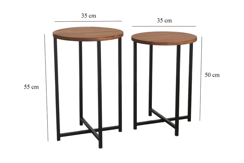 Mogue Soffbord 35x35x35 cm Runt - Ek - Möbler - Bord