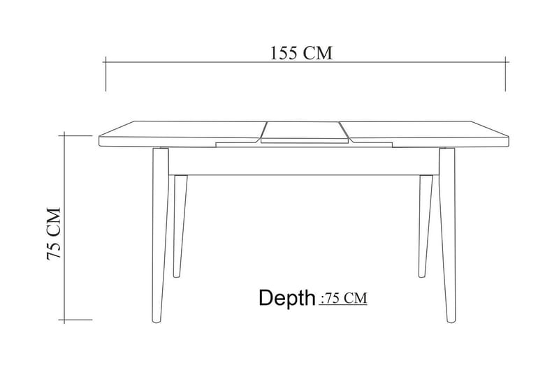 Molgachi Matbord 120x75x120 cm - Vit - Möbler - Bord