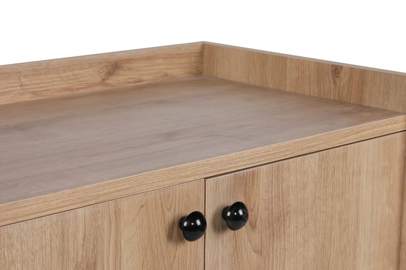 MORSHALL Sidobord 70 cm Natur/Svart - Möbler - Bord