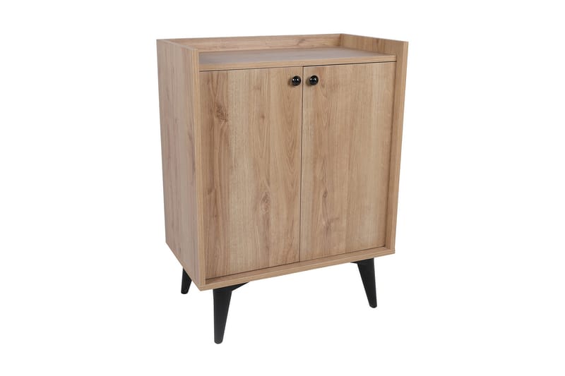 MORSHALL Sidobord 70 cm Natur/Svart - Möbler - Bord