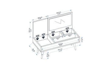 Morven Sminkbord 79,4 cm - Vit - Möbler - Bord