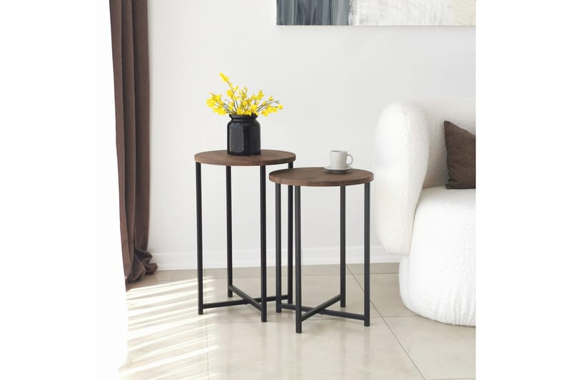 Mumondo Soffbord 35x35x35 cm Runt - Brun - Möbler - Bord