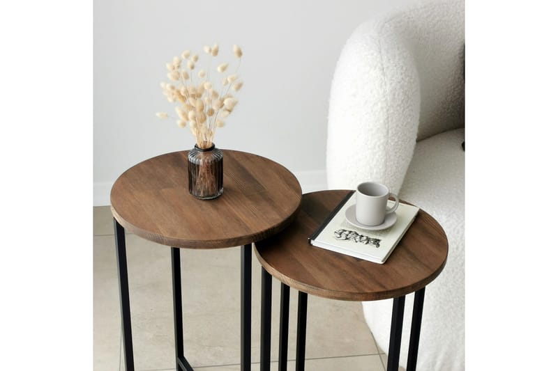 Mumondo Soffbord 35x35x35 cm Runt - Brun - Möbler - Bord