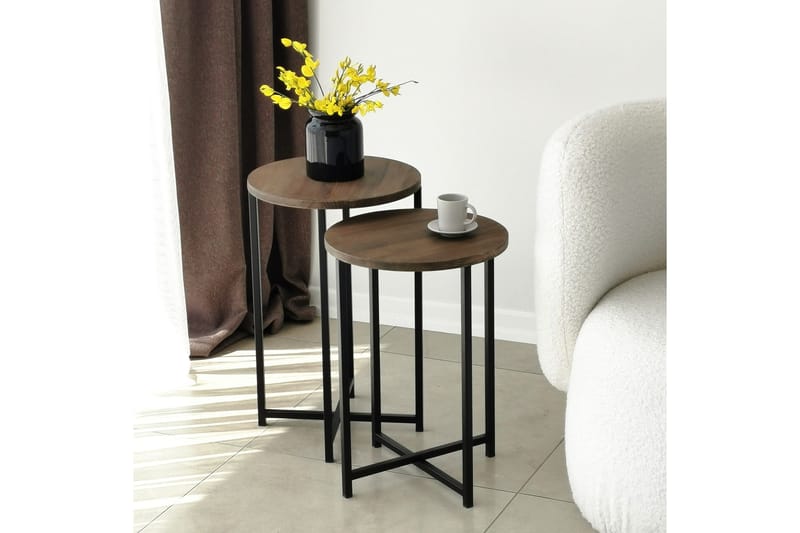 Mumondo Soffbord 35x35x35 cm Runt - Brun - Möbler - Bord