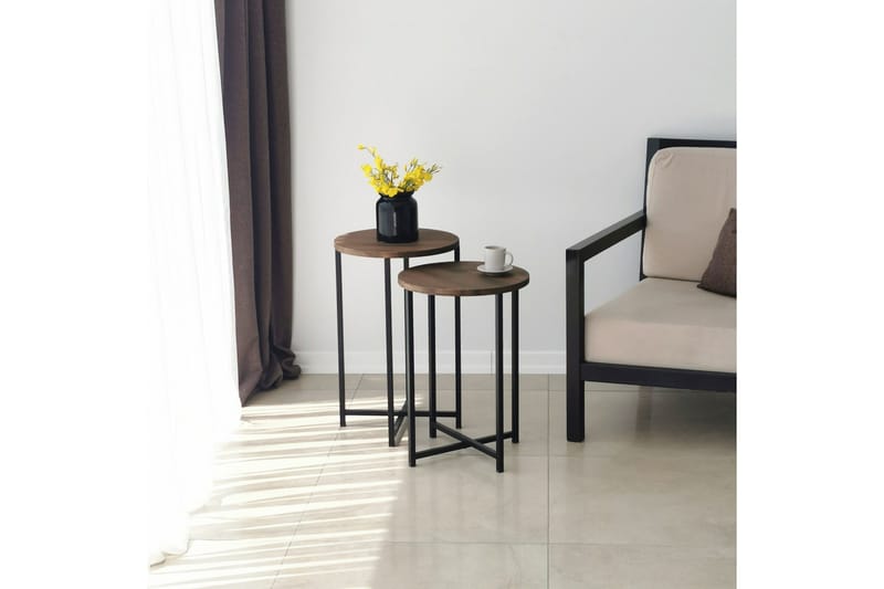 Mumondo Soffbord 35x35x35 cm Runt - Brun - Möbler - Bord