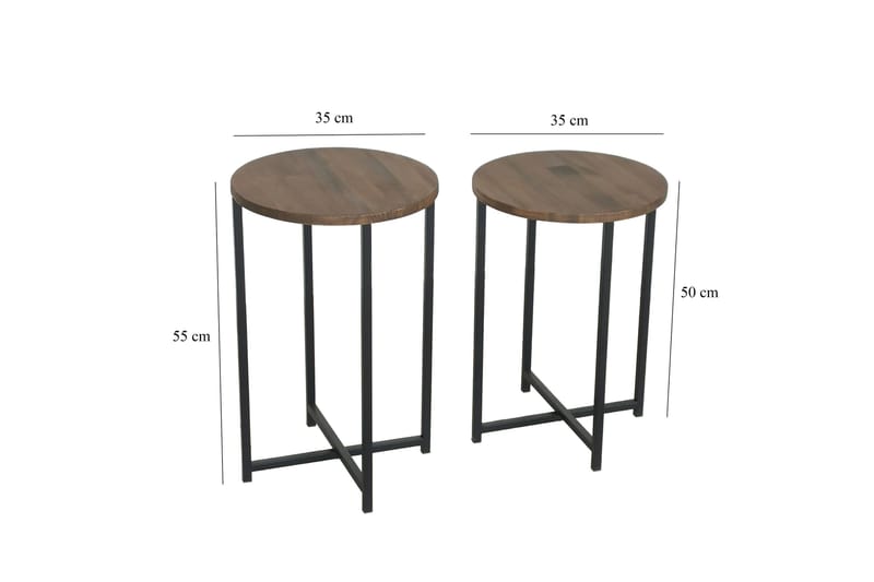 Mumondo Soffbord 35x35x35 cm Runt - Brun - Möbler - Bord