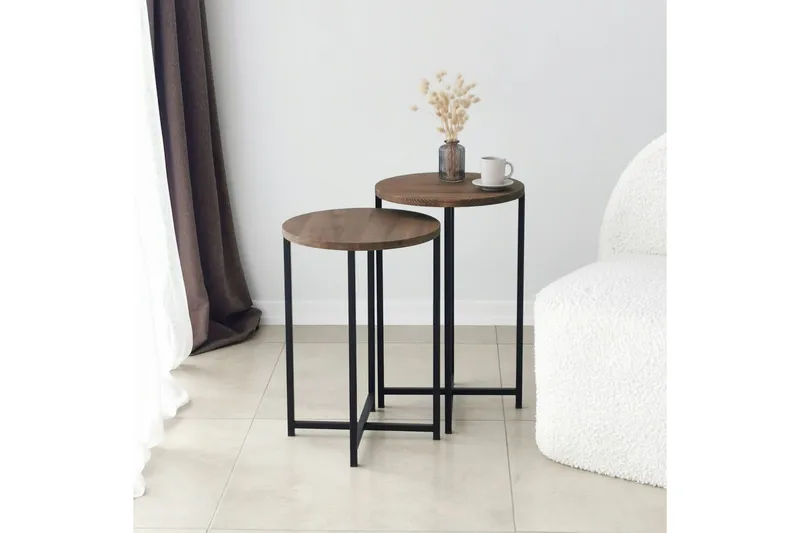 Mumondo Soffbord 35x35x35 cm Runt - Brun - Möbler - Bord