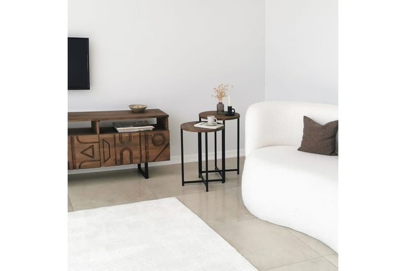 Mumondo Soffbord 35x35x35 cm Runt - Brun - Möbler - Bord