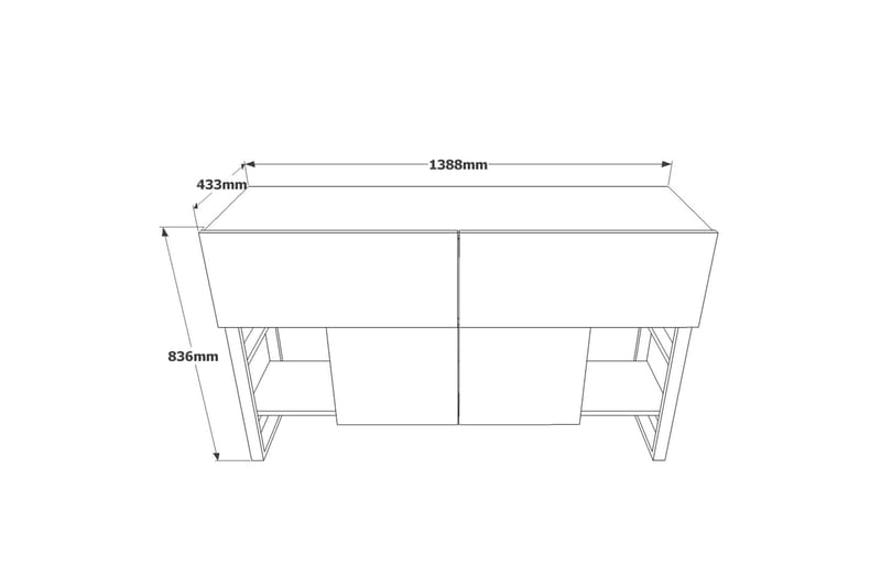 NALOR Avlastningsbord 139 cm Natur - Hallbord - Bord - Avlastningsbord & konsolbord