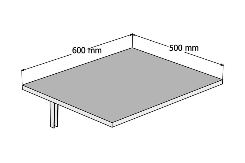 NARMA Vikbart Bord 50 cm Vit - Skrivbord - Bord