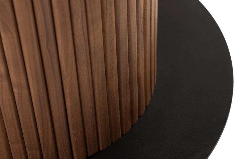 Noira Runt Litet Matbord Valnöt 120 cm - Brun / Ribbad - Möbler - Bord