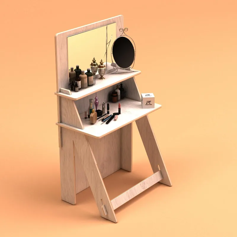 Norena Sminkbord 85 cm, Naturträ