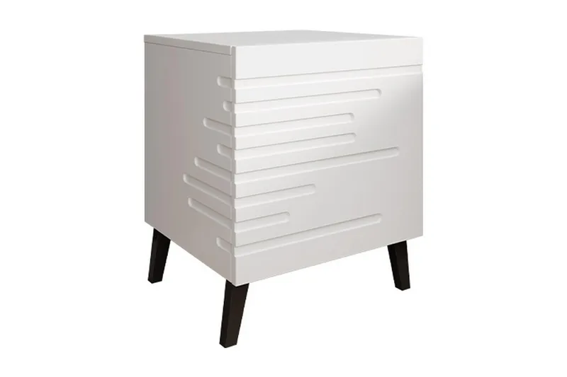 Novaj Sängbord 44 cm - Matt Vit/Svart - Möbler - Bord
