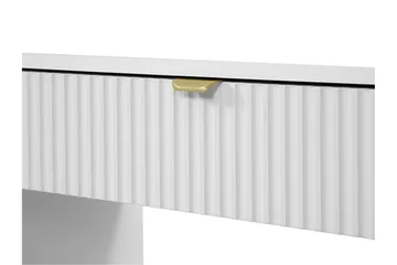 Novaj Sminkbord Med förvaring 55 cm djup 120 cm bred - Vit / Mässing Handtag - Möbler - Bord