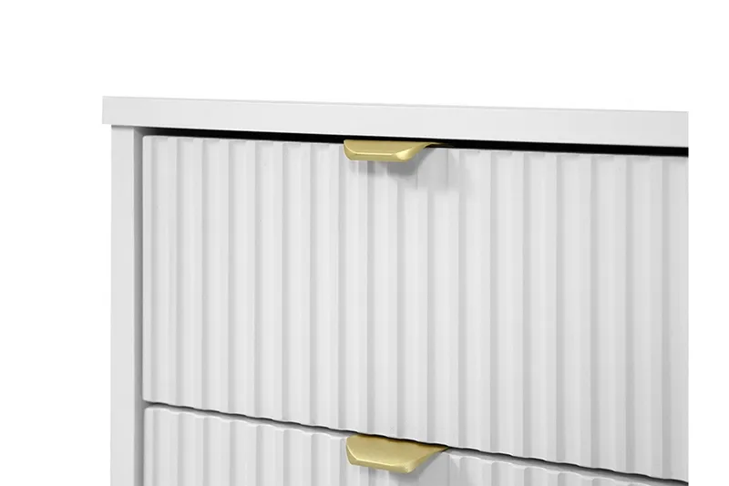 Novaj Sminkbord Med förvaring 55 cm djup 120 cm bred - Vit / Mässing Handtag - Möbler - Bord