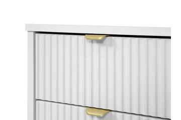 Novaj Sminkbord Med förvaring 55 cm djup 120 cm bred - Vit / Mässing Handtag - Möbler - Bord