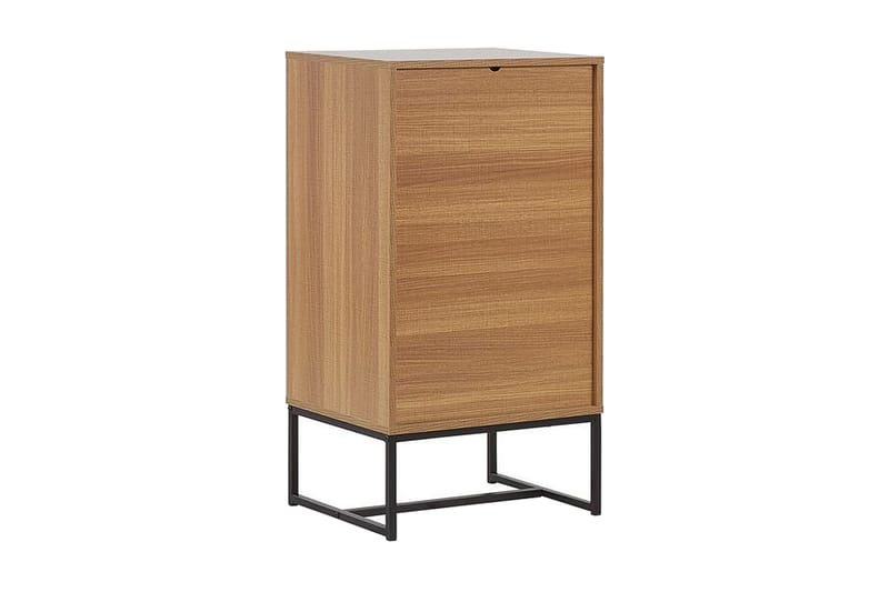 Nueva Sängbord 49 cm med Lådor i Trä med Metallunderrede - Vit - Möbler - Bord