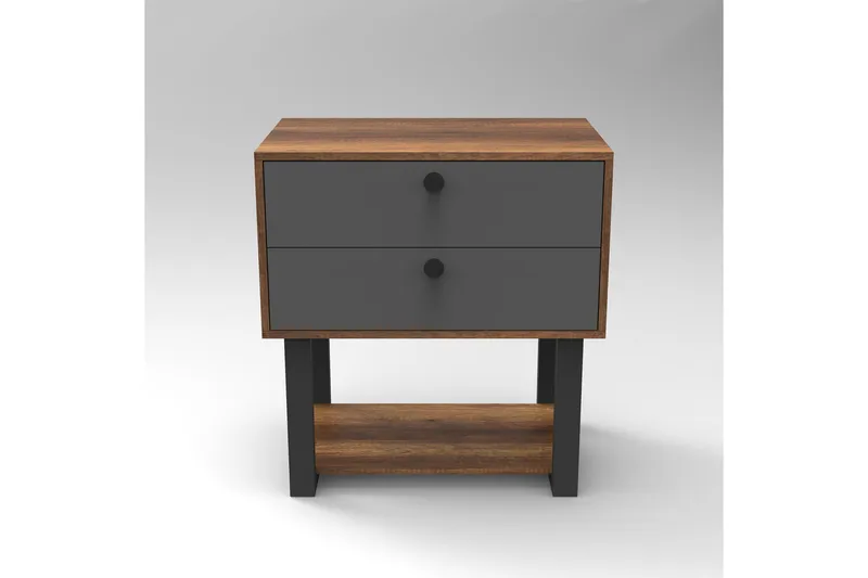 Numandro Sängbord 80 cm - Teak/Antracit - Möbler - Bord