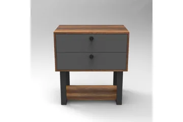Numandro Sängbord 80 cm - Teak/Antracit - Möbler - Bord