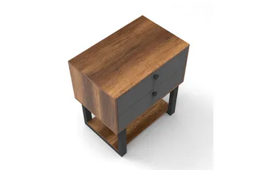 Numandro Sängbord 80 cm - Teak/Antracit - Möbler - Bord